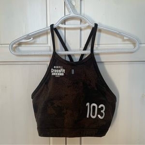 Nobull Crossfit Games HALTER SPORTS BRA - dark camo